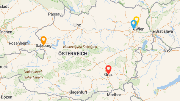 Map of company locations