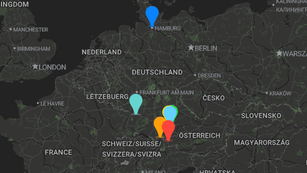 Map of company locations