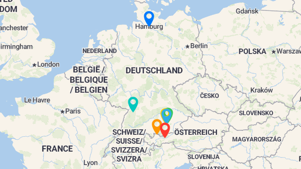Map of company locations