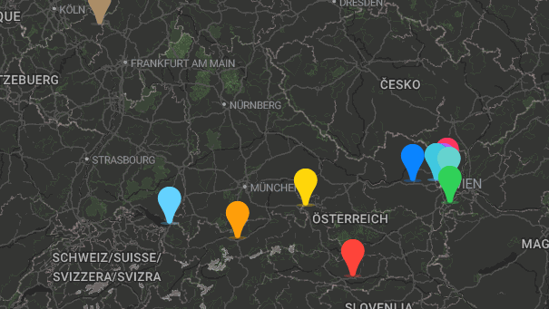 Map of company locations