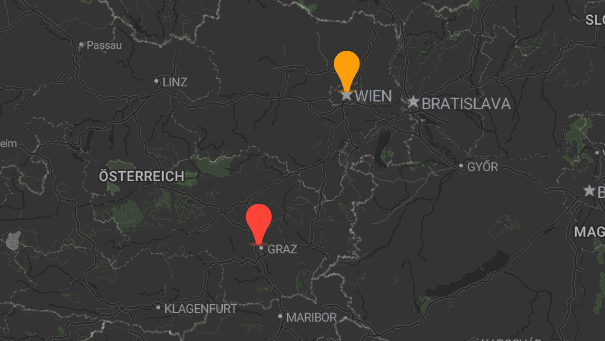 Map of company locations