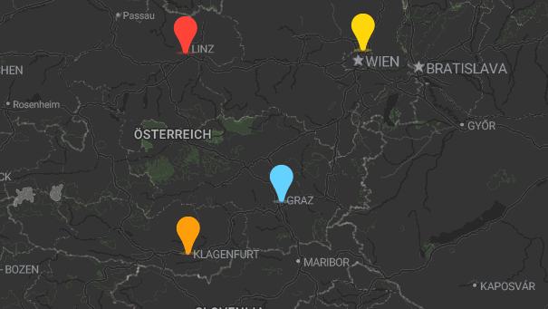 Map of company locations