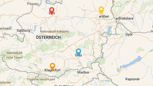 Map of company locations