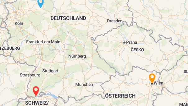 Map of company locations