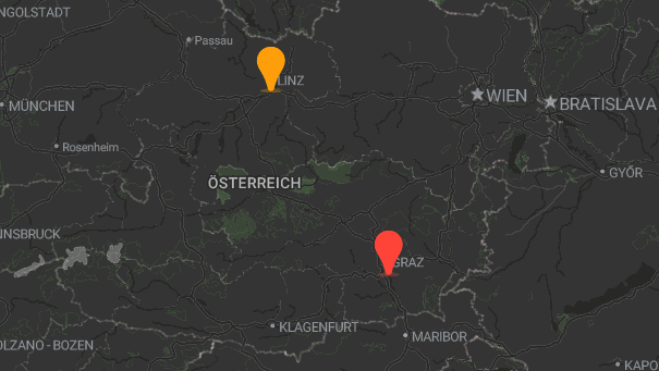 Map of company locations