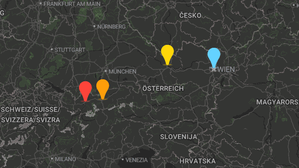 Map of company locations