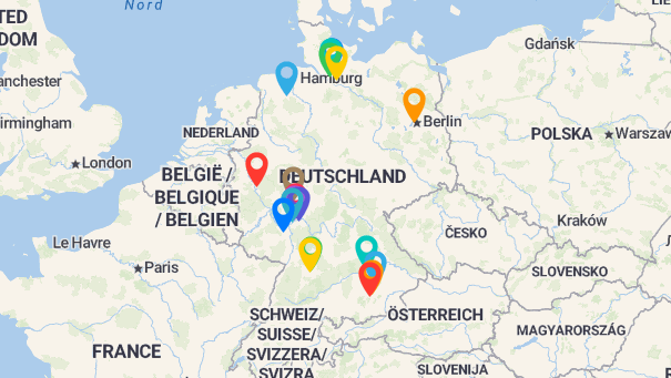 Map of company locations