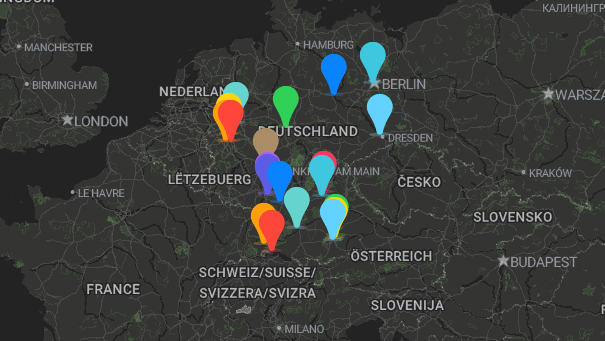Map of company locations