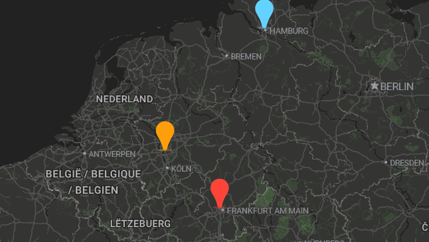 Map of company locations