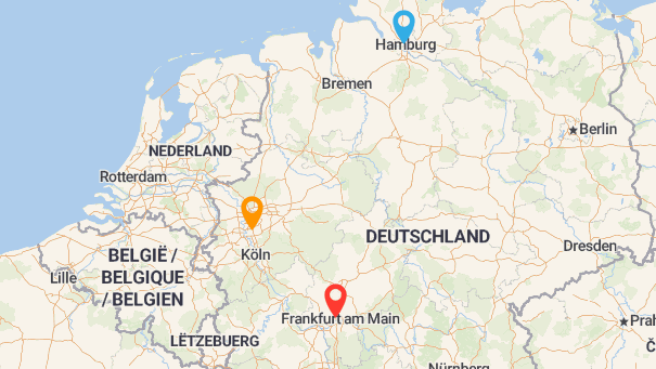 Map of company locations