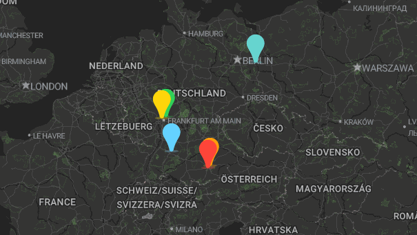 Map of company locations