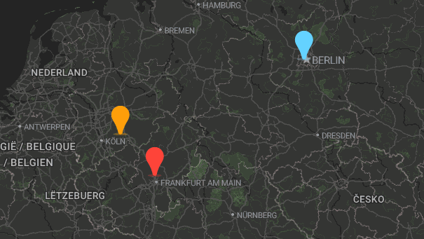 Map of company locations