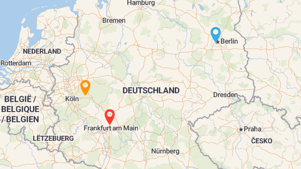Map of company locations