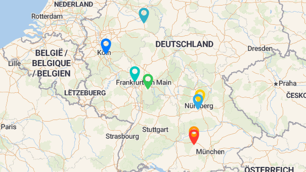 Map of company locations