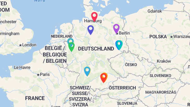 Map of company locations