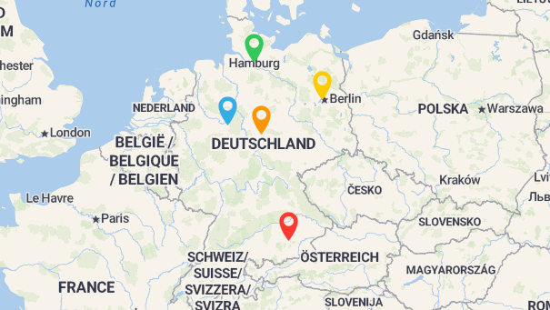 Map of company locations