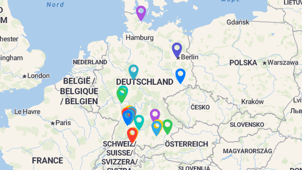 Map of company locations