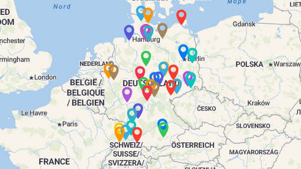 Map of company locations