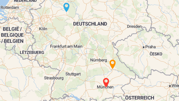 Map of company locations