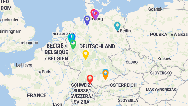 Map of company locations