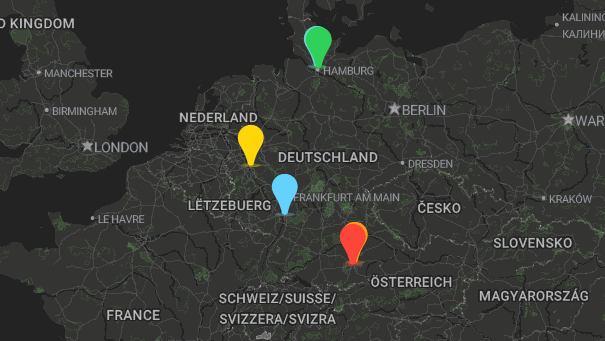 Map of company locations