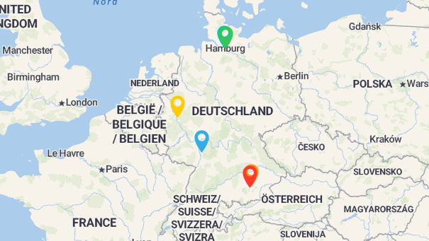 Map of company locations