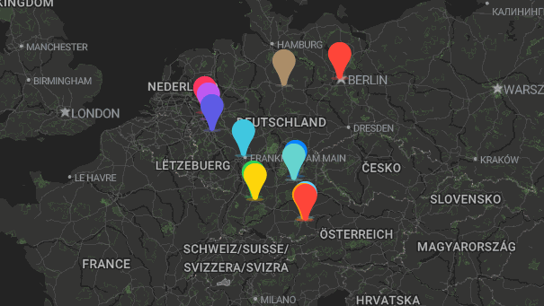 Map of company locations