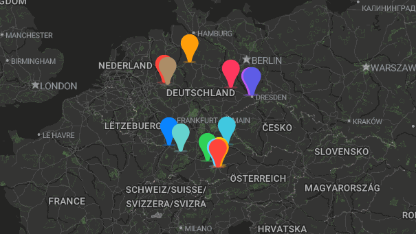 Map of company locations