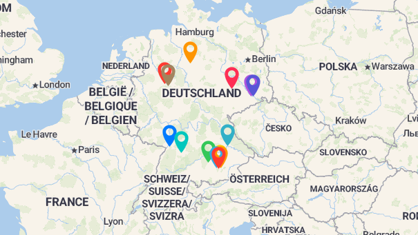 Map of company locations