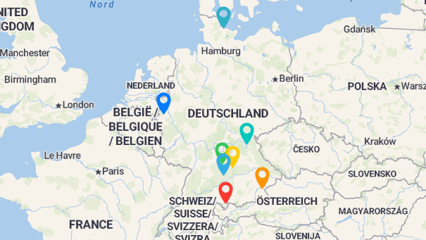 Map of company locations