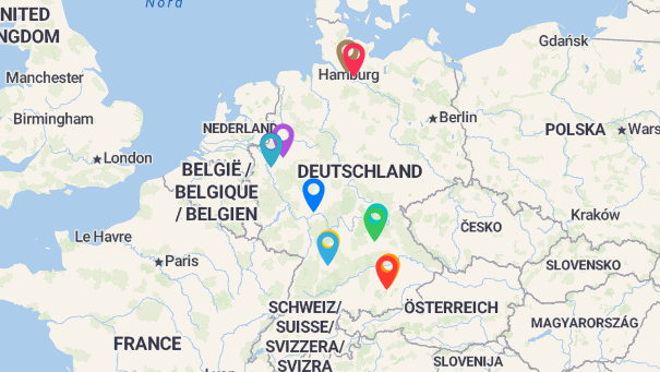 Map of company locations