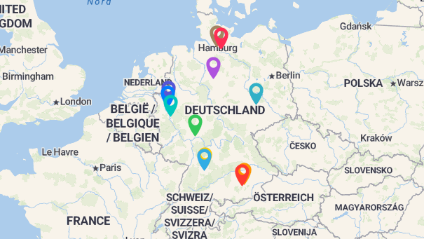 Map of company locations