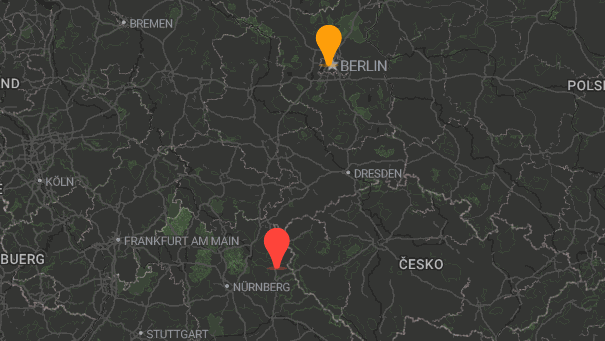 Map of company locations