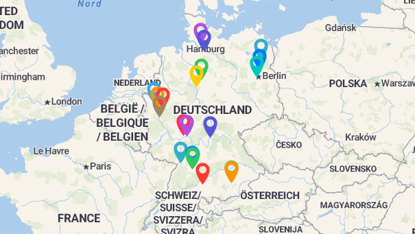 Map of company locations