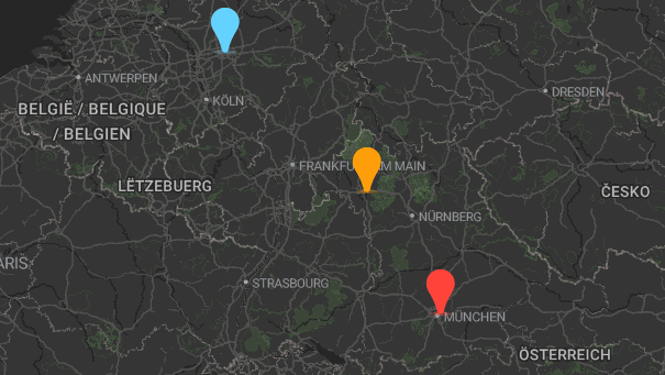 Map of company locations