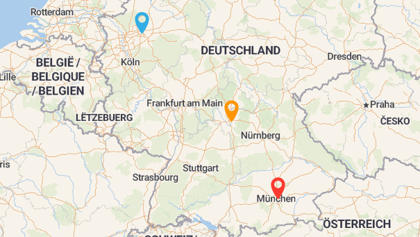 Map of company locations
