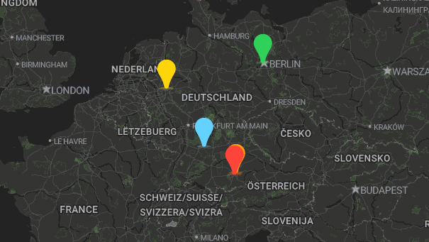 Map of company locations