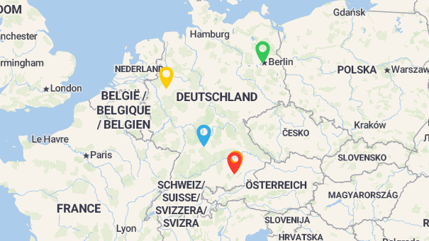 Map of company locations