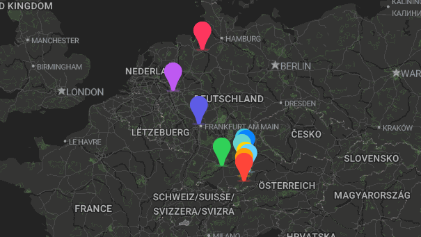 Map of company locations
