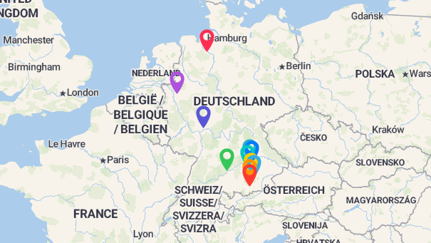 Map of company locations