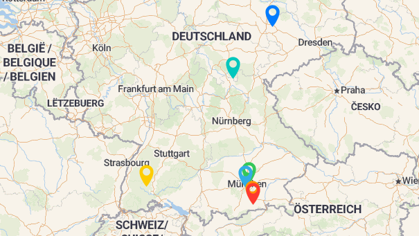 Map of company locations