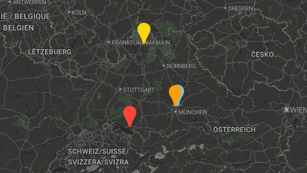 Map of company locations