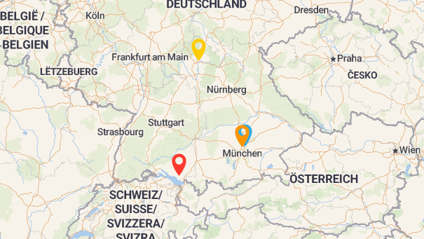 Map of company locations