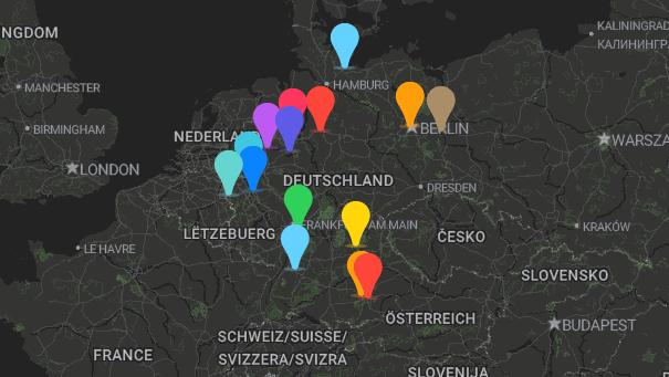 Map of company locations