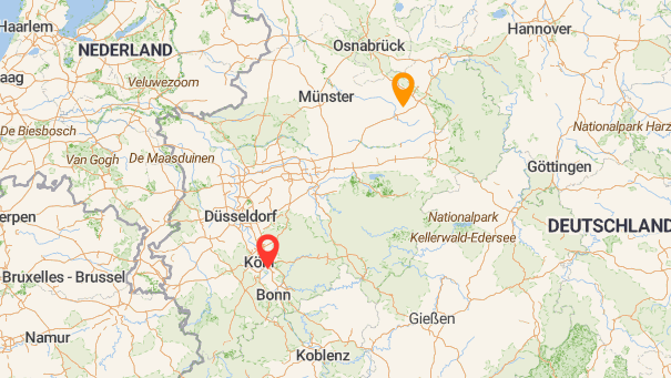 Map of company locations