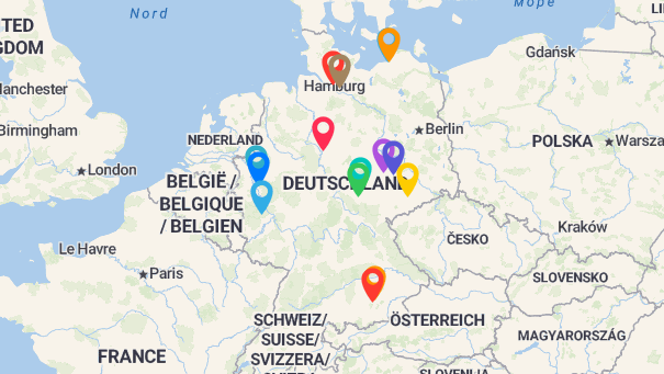 Map of company locations
