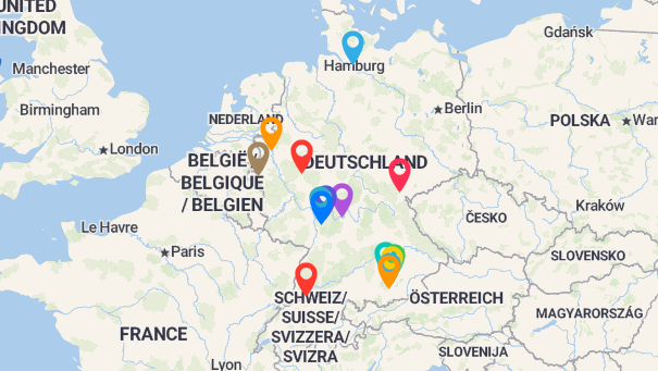 Map of company locations