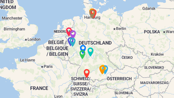 Map of company locations