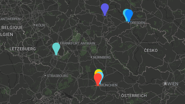 Map of company locations