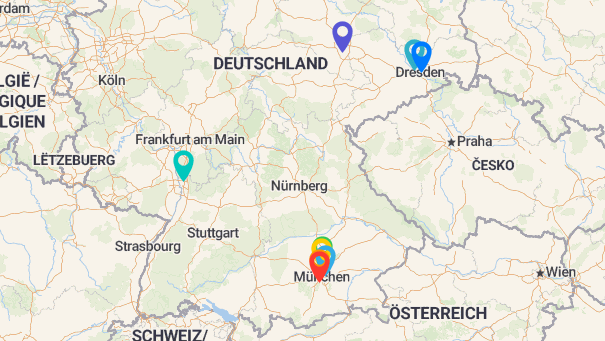 Map of company locations